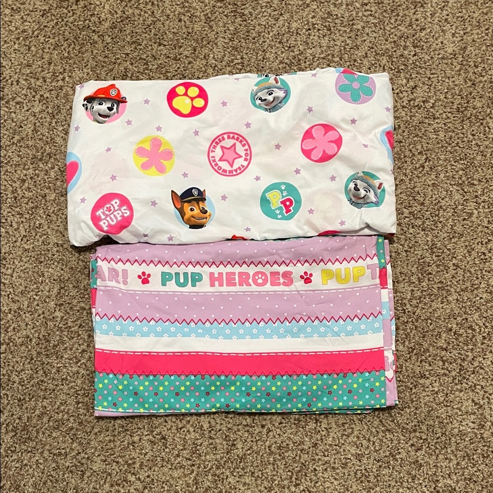 Paw Patrol Pink White and Teal Pup Heroes Kids Bedding Set